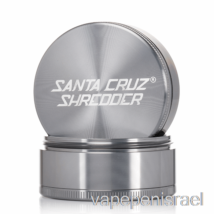 מגרסה חד פעמית Vape Israel Santa Cruz 2.75 אינץ' מטחנה גדולה 4 חלקים בצבע אפור (70 מ"מ)